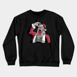 Santa eating a glowing... Crewneck Sweatshirt